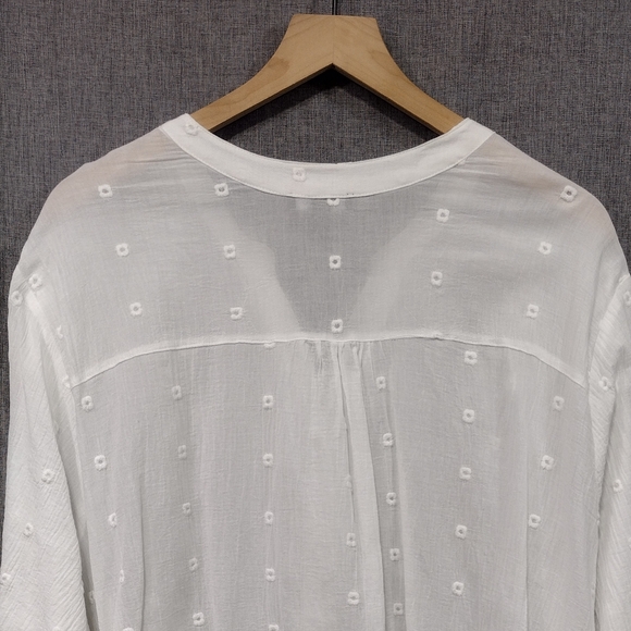 Torrid White Cotton Gauze Embroidered Jacket Womens 4X Floral Casual Comfy Retro - Picture 9 of 12
